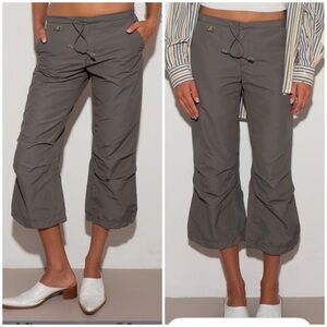 Diesel Gray Capris Relaxed Fit Drawstring Waist , Parachutes capris